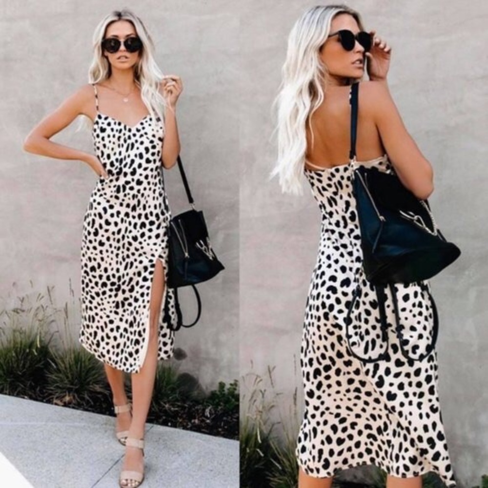 Vici Fast Feline Leopard Slip Dress